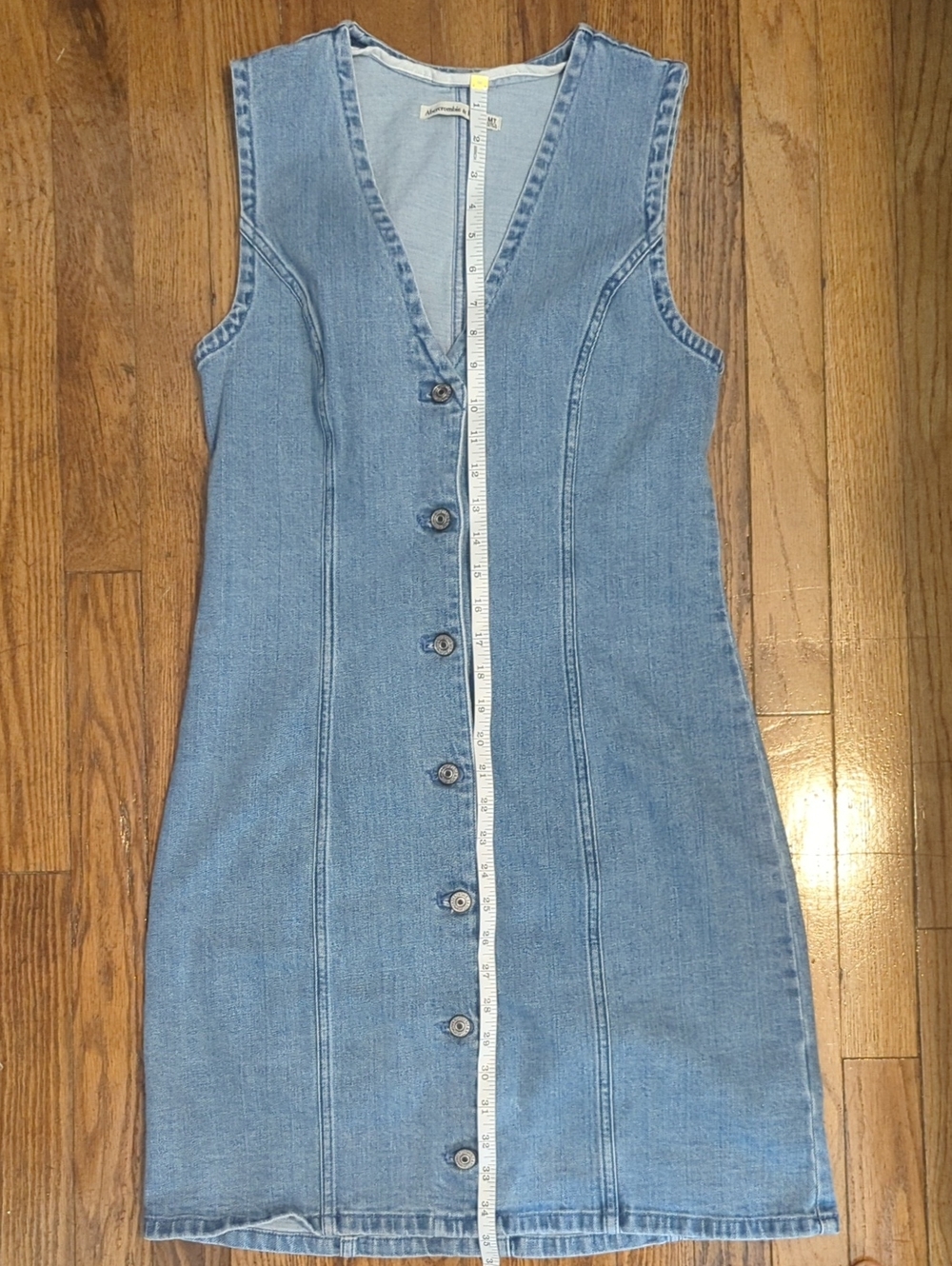 Classic Denim Button-Front Dress - Light Blue - Picture 6 of 6